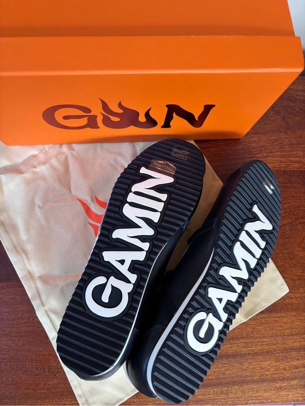 New in Box Black & White Slip-On Ballet Sneakers - Sneakerina